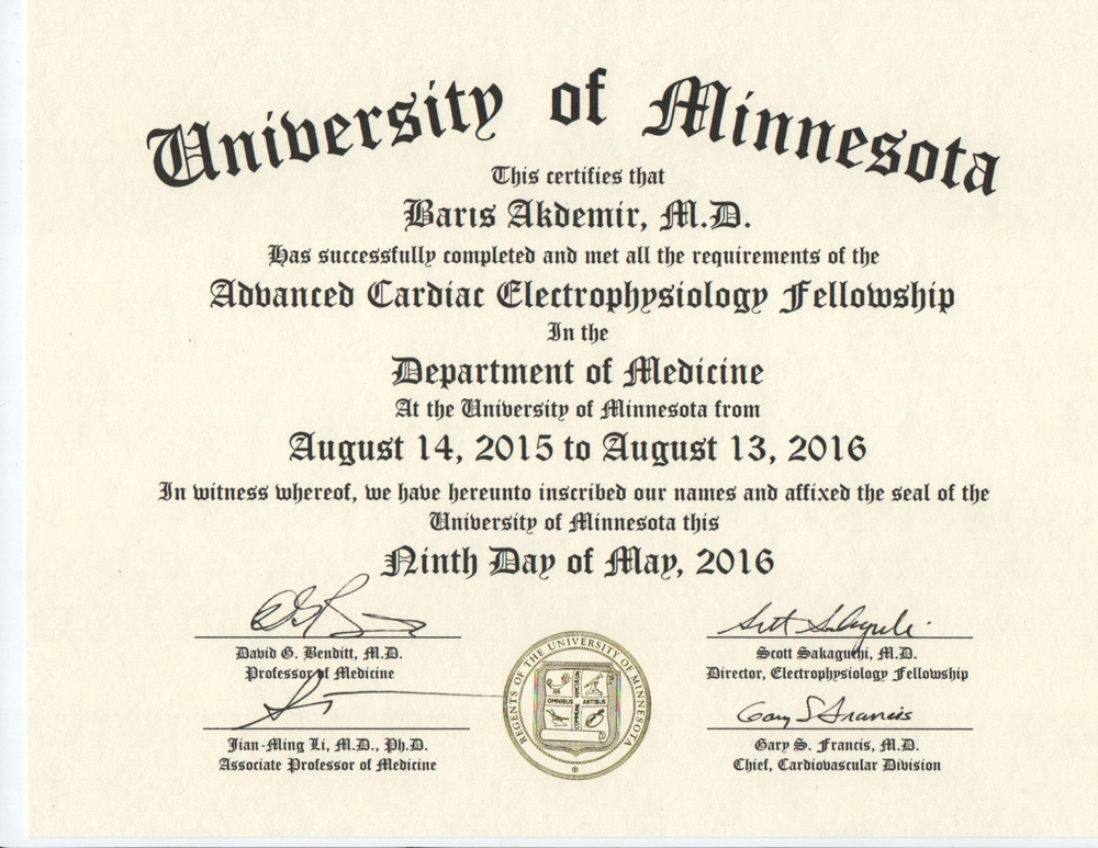 Advanced Cardiac Electrophysiology Fellowship 