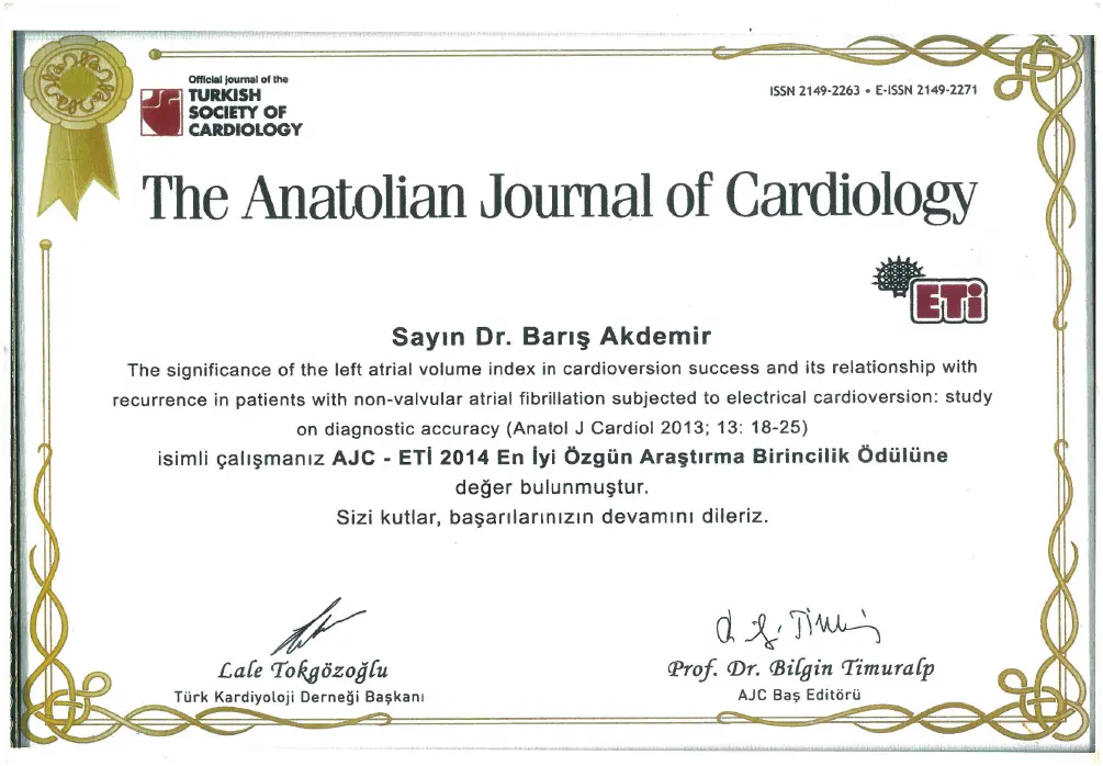 AJC - ETİ 2014 En İyi Özgün Araştırma Birincilik Ödülü